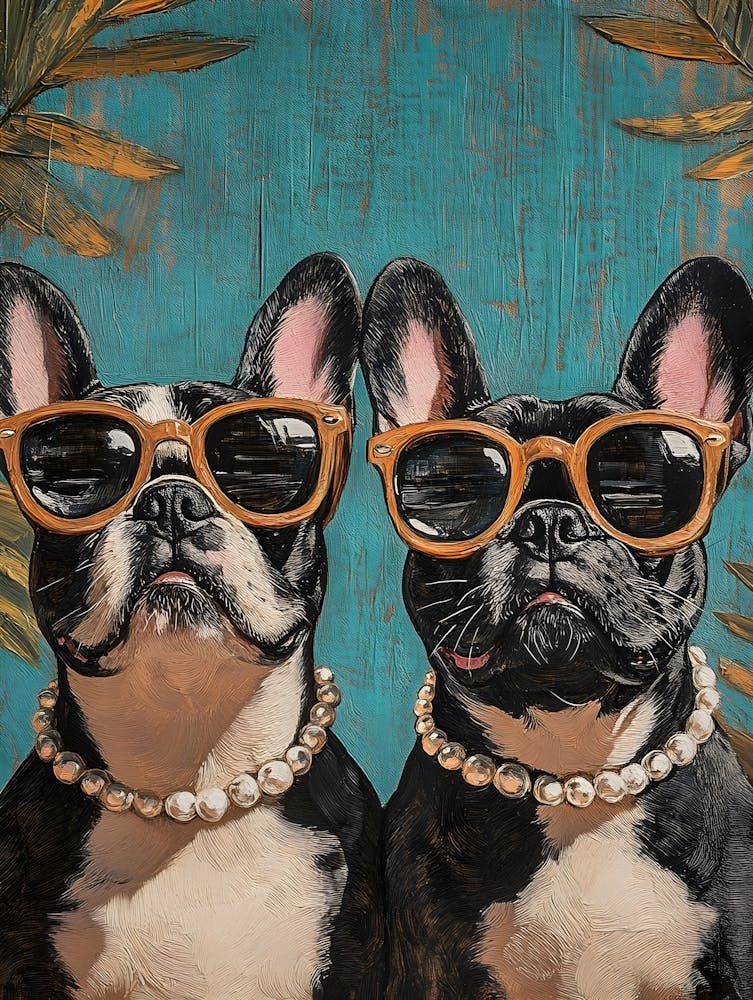 French Bulldogs At The Beach