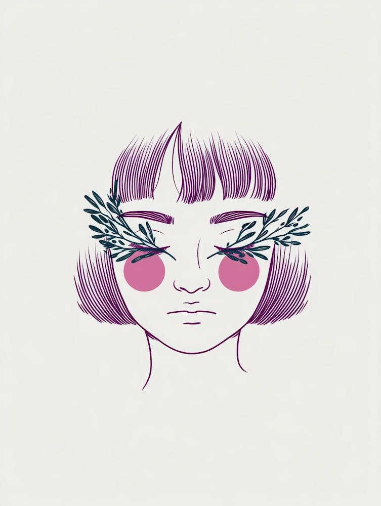 Girl With Flowers On Her Face 2