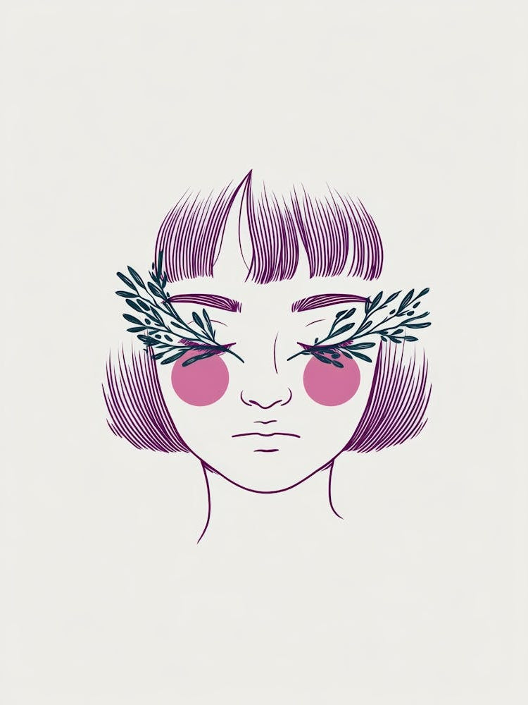 Girl With Flowers On Her Face 2