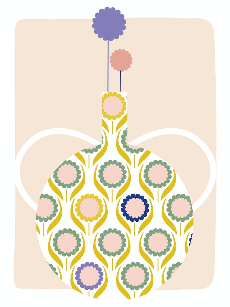 Vase à Motif Floral