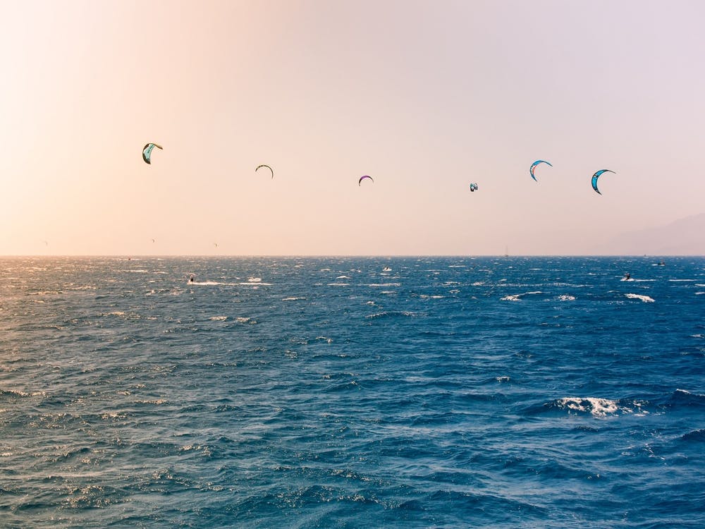 Windsurfers Sailing In The Red Sea 1 1