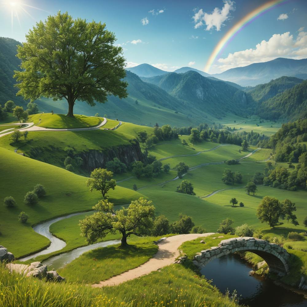 Peaceful Green Valley by Haryako