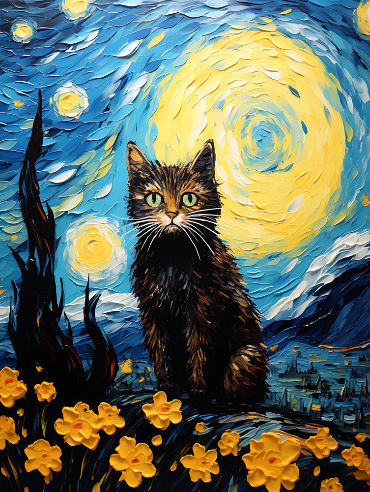 Starry Night Cat 2