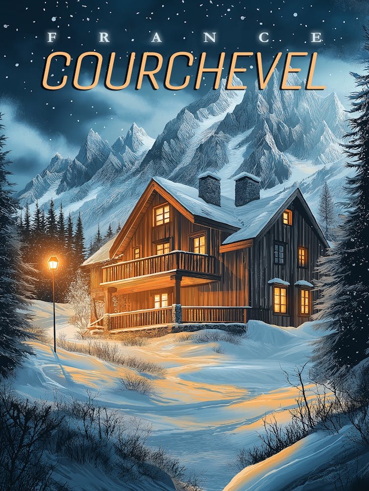 France: Alpine Adventure - Courchevel Ski Poster