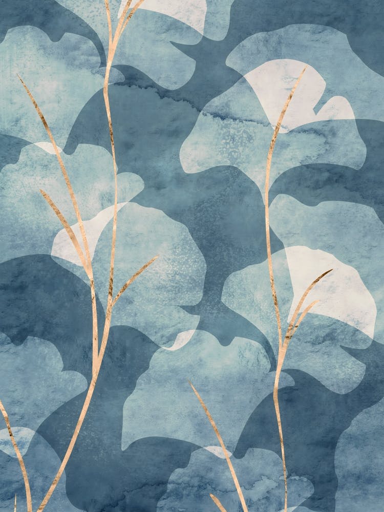 Ginko Cyanotype Vertical