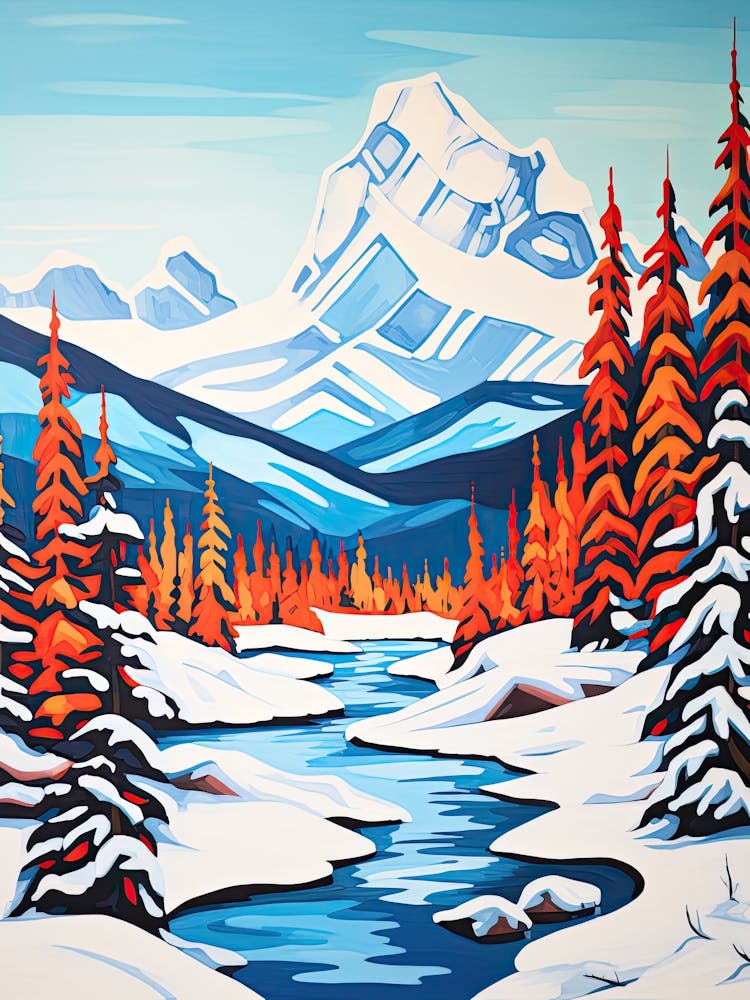 Winter Snow Banff   Canada Snow Illustration 1