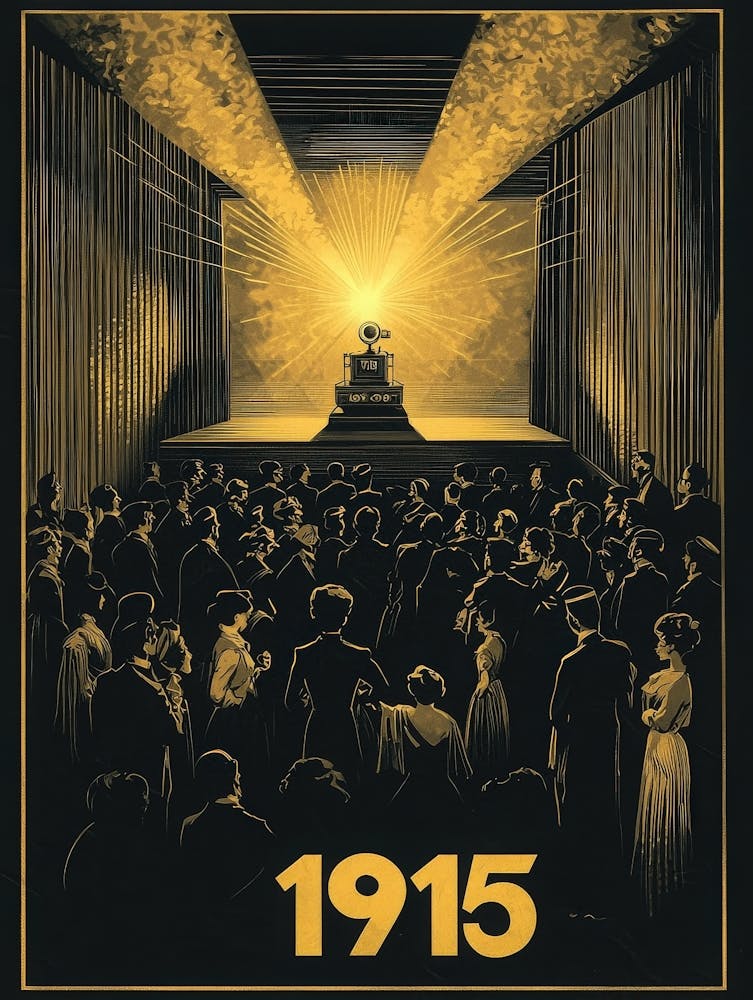 Aihrgdesign A Nostalgic Poster For An Early 1915 Cinema Scree A62a6811 402e 46c1 93ed 3f51273028de 0