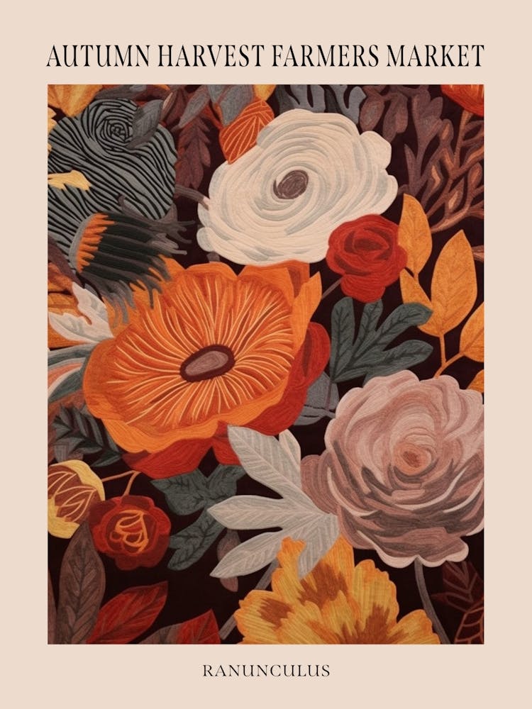 Herbst-Botanicals Ranunculus 2 Poster