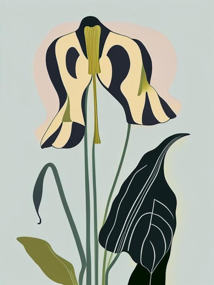 Jack In The Pulpit Wildflower Modern Muted Colours 2