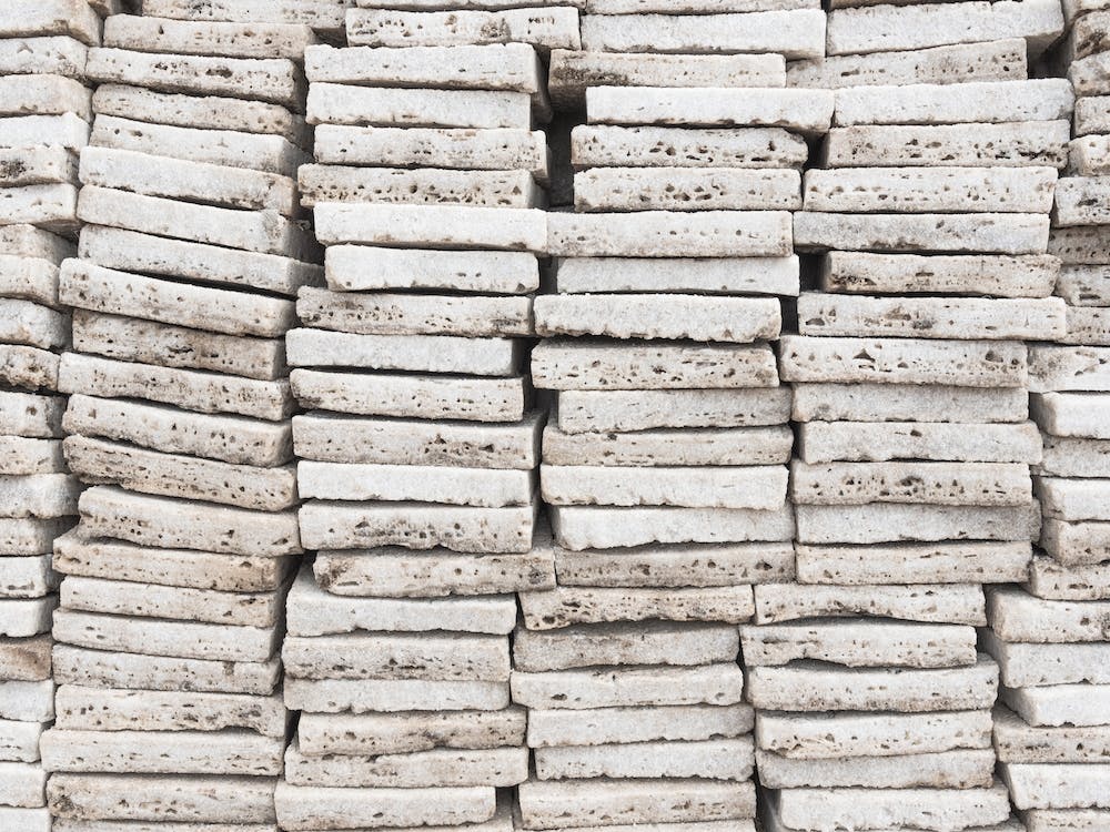 Still Life Of White Salt Bricks