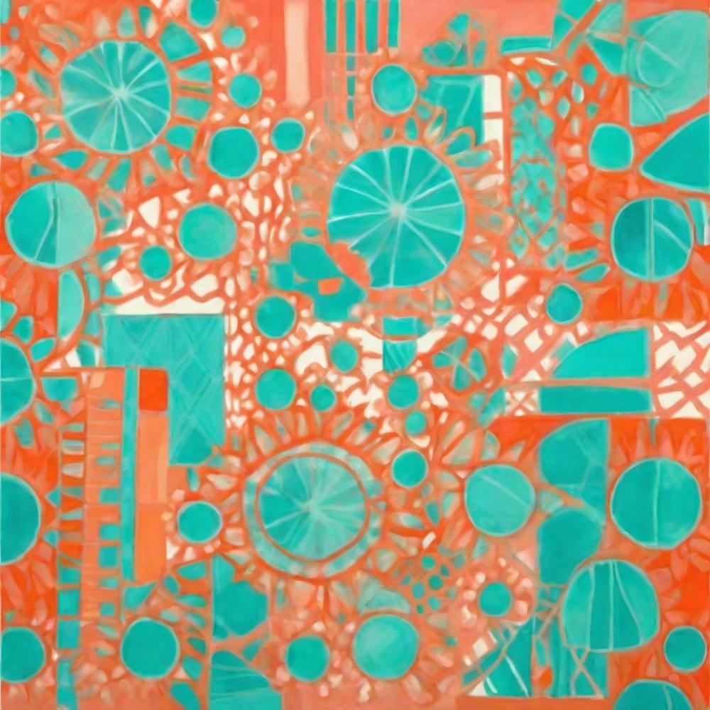 Abstract Pattern Art Inspired By The Dynamic Spirit Of Miami's Streets, Miami murals abstract art, 110