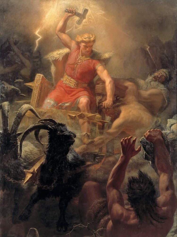 Thor's Fight with the Giants - Mårten Eskil Winge, 1872 in HD Remastered
