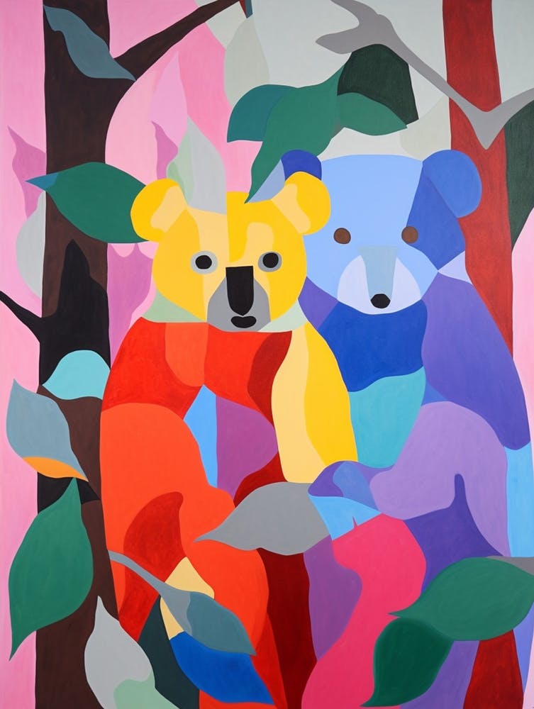 Colourful Kids Animal Art Koala 3
