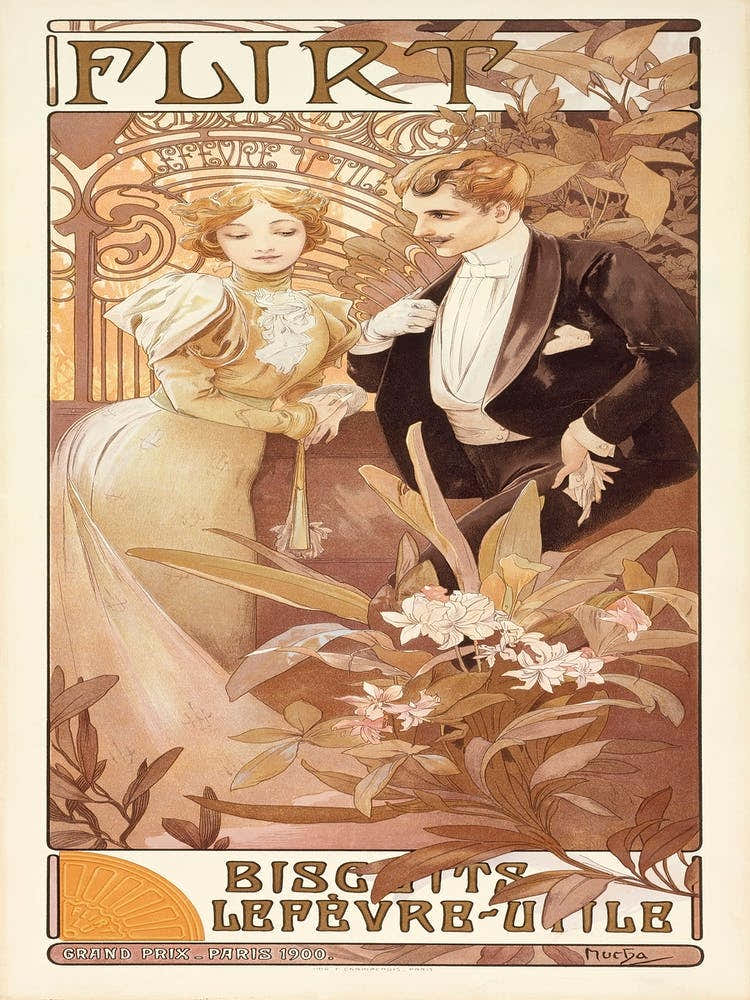 Flirt, Alphonse Muchaflirt, Alphonse Mucha