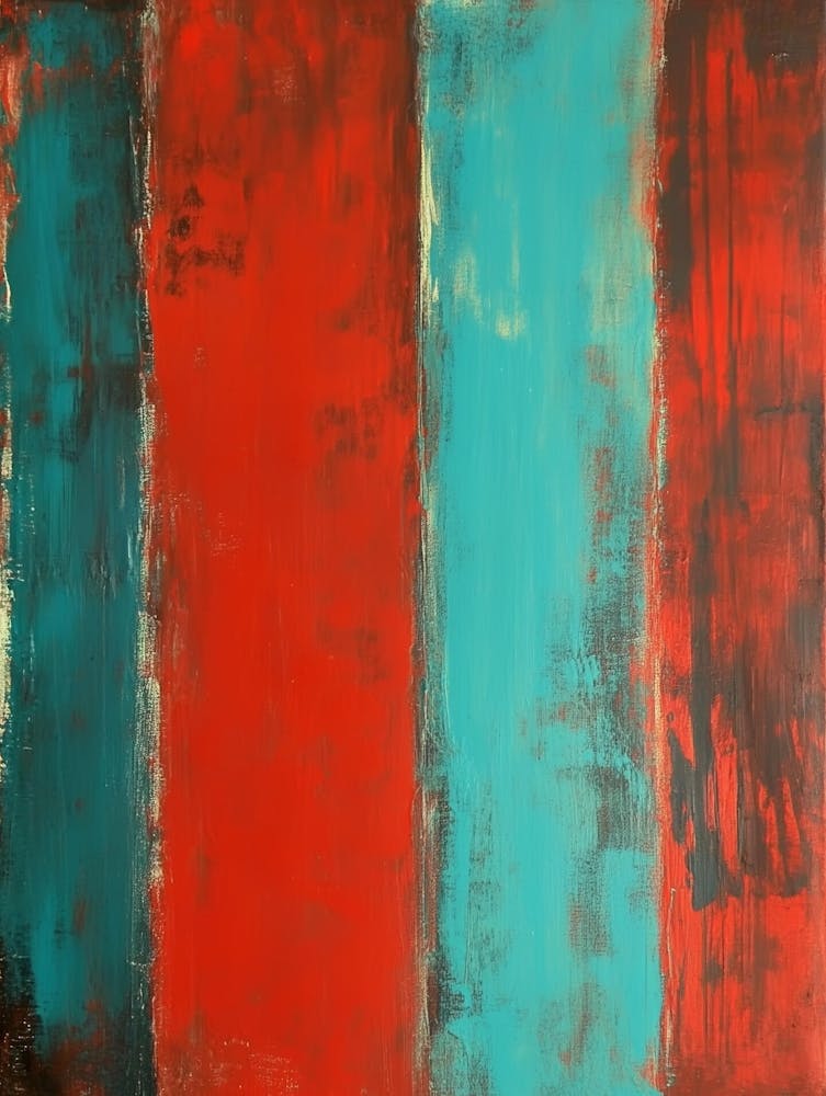 Red, Blue, And Turquoise