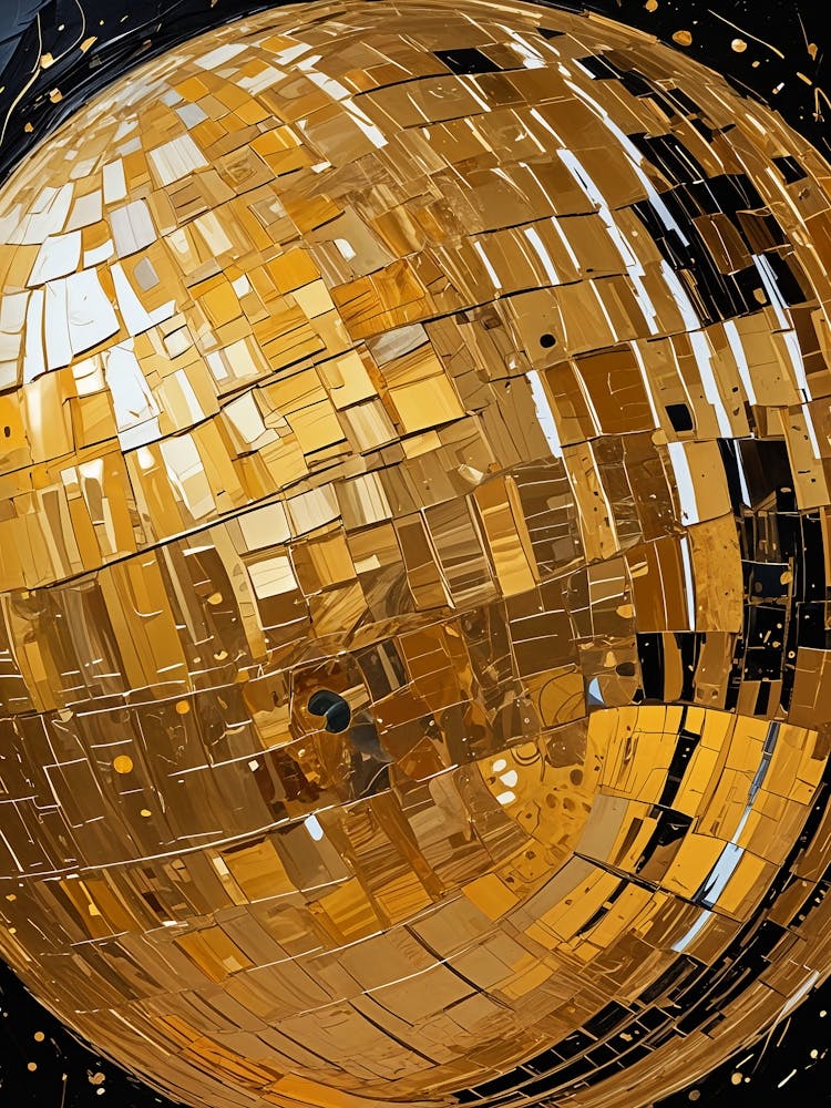 Golden Disco Ball no4
