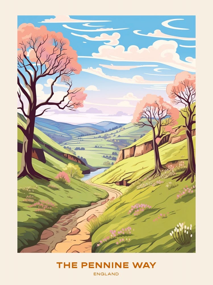 The Pennine Way England 1 Hike Poster