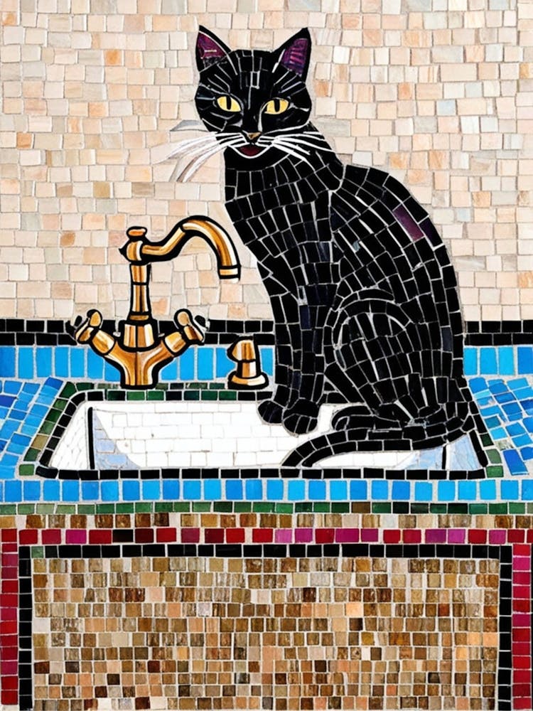 Chat Dans L'Évier