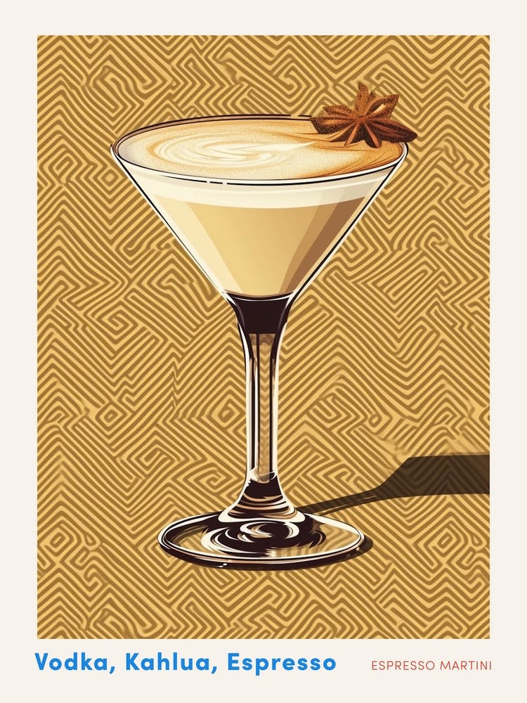 Art Deco Espresso Martini 2 Poster