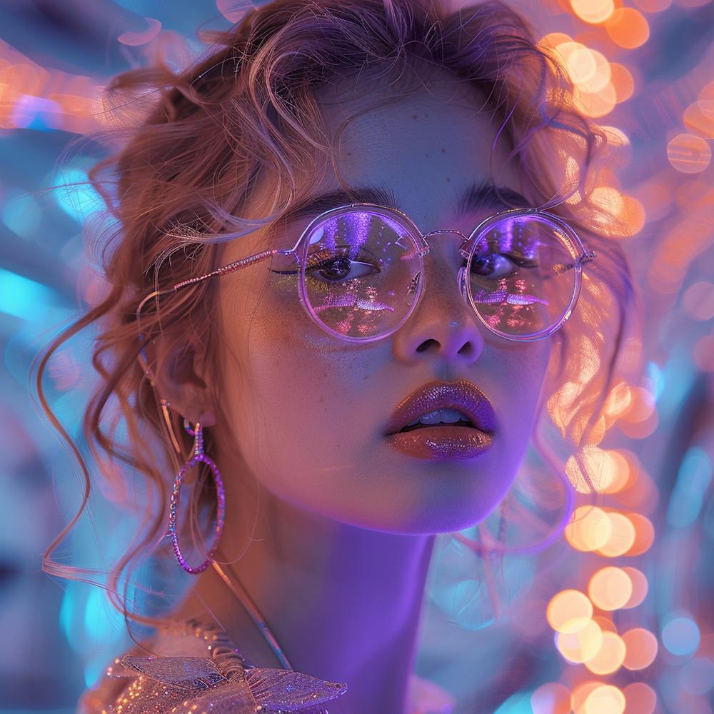Beautiful Woman In Glasses