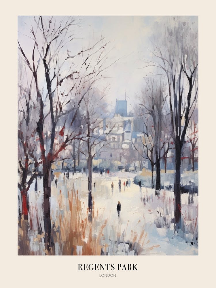 Winter City Park Poster Regents Park London 3