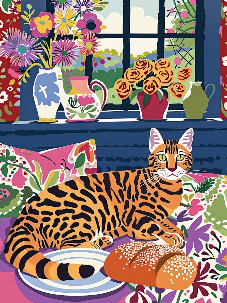 Tea Time With A Bengal Cat 3