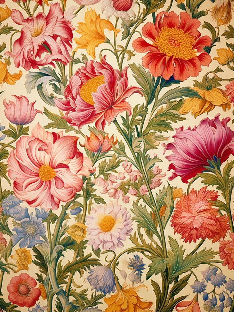 Florale Tapete 113