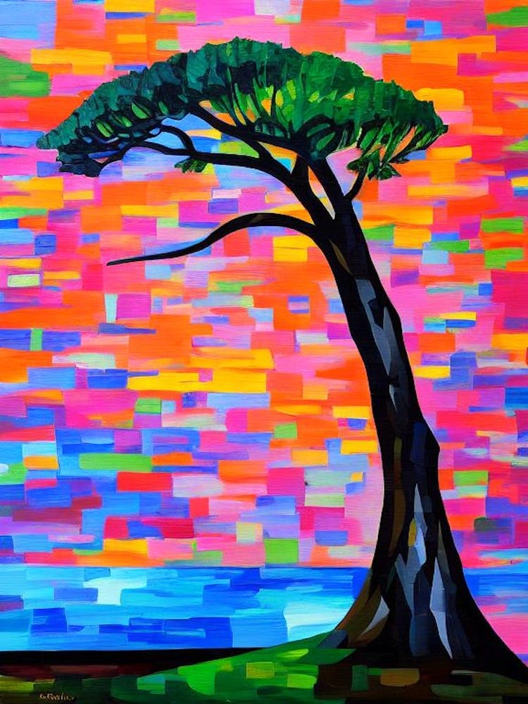 Bald Cypress Tree Cubist 2