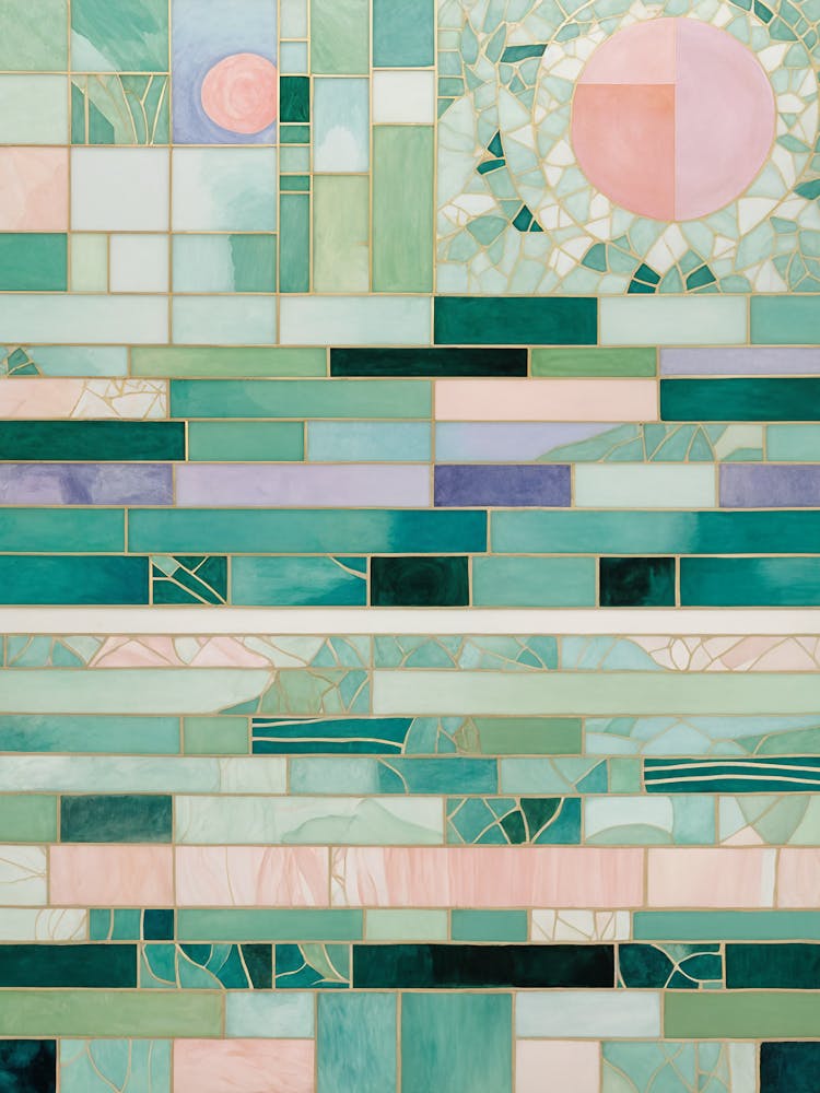Mosaic Ocean Sunrise no5