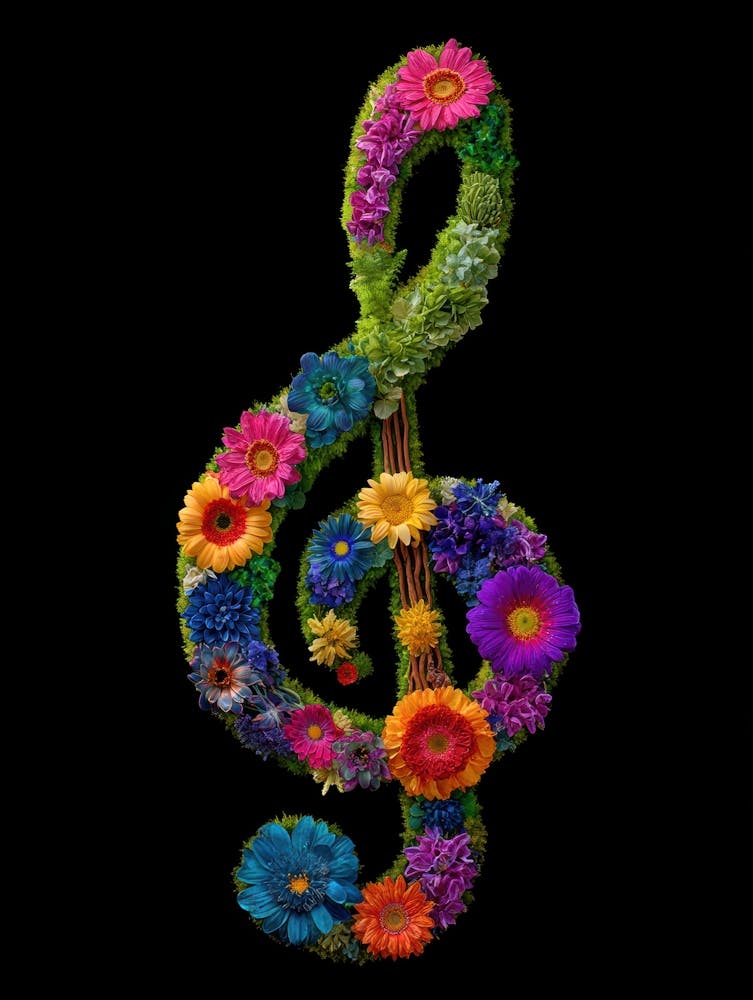 Flower Treble Clef