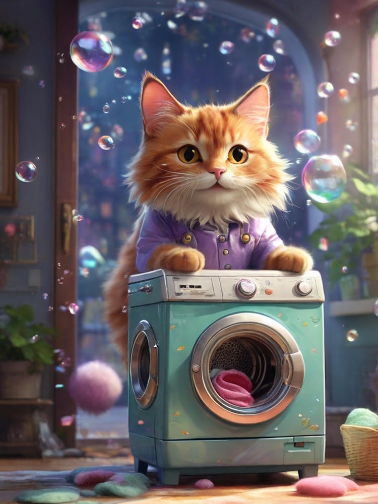 Katze in der Waschmaschine