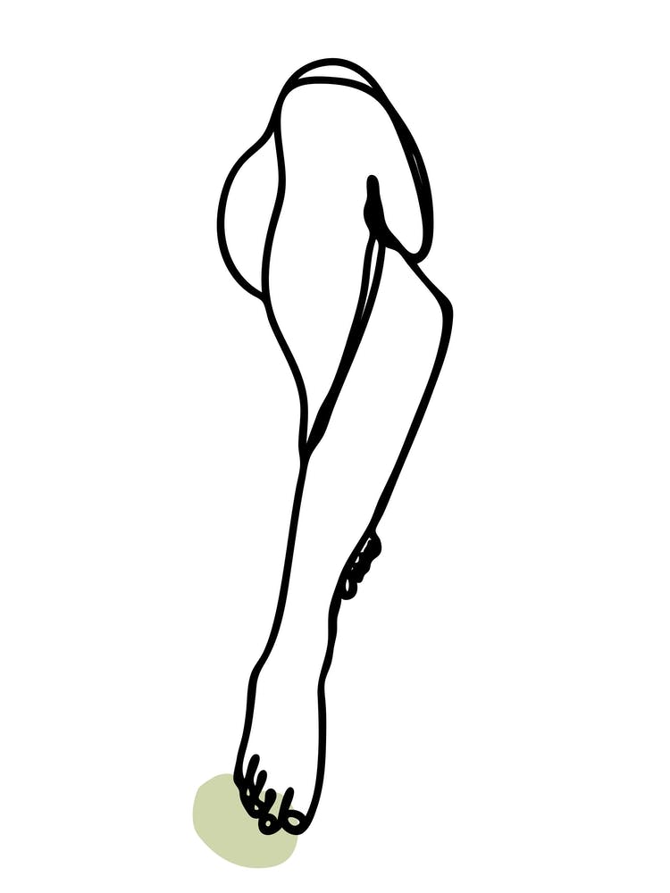 Female Legs Alt Line Art