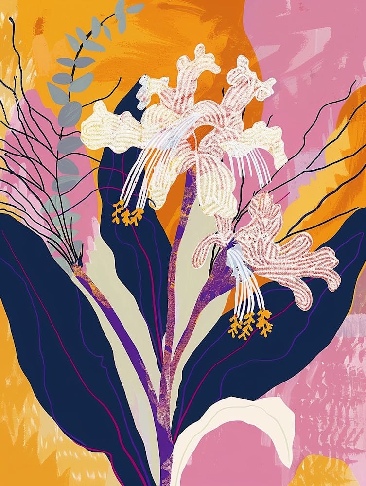 Bunte Blumenillustration Cineraria 8