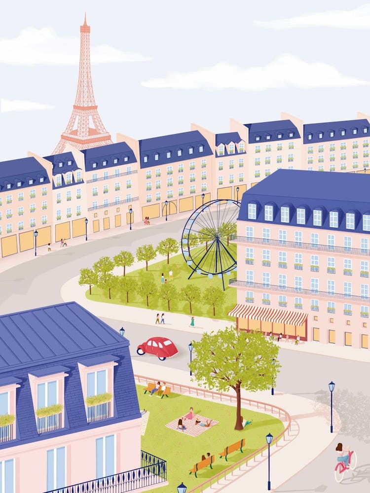 Paris Cityscape Illustration