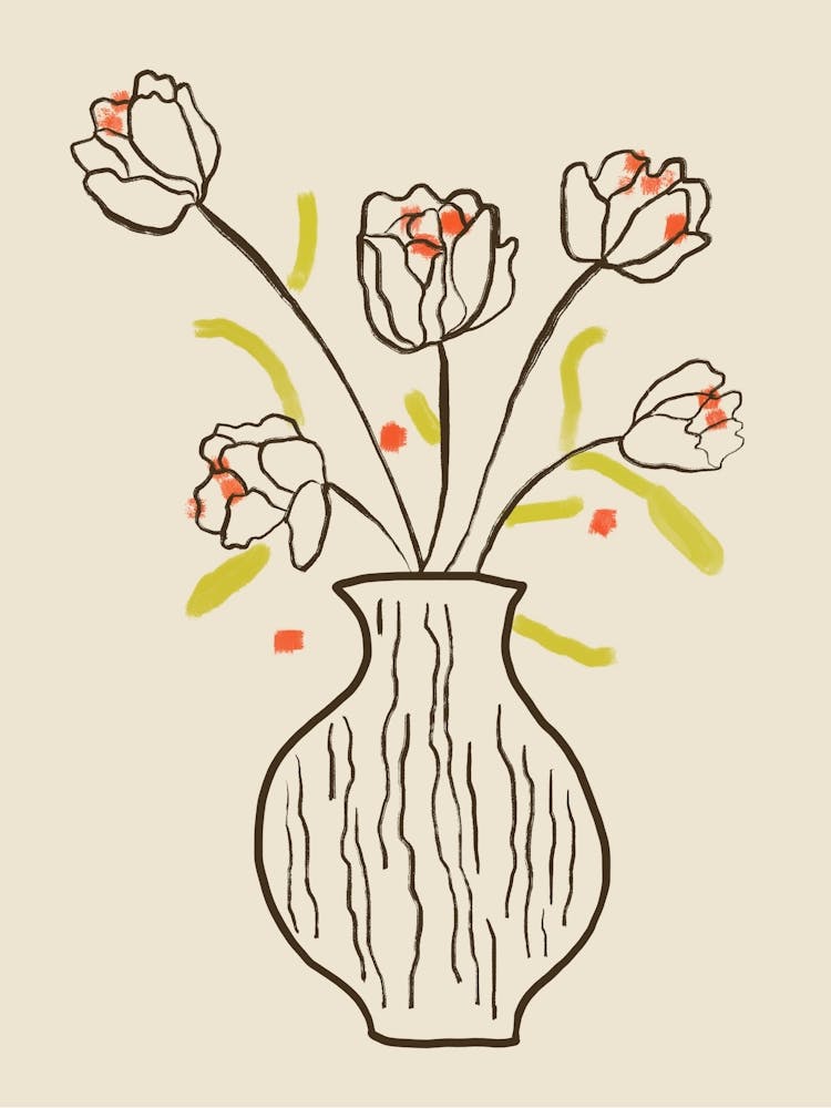 Tulips In A Vase 1