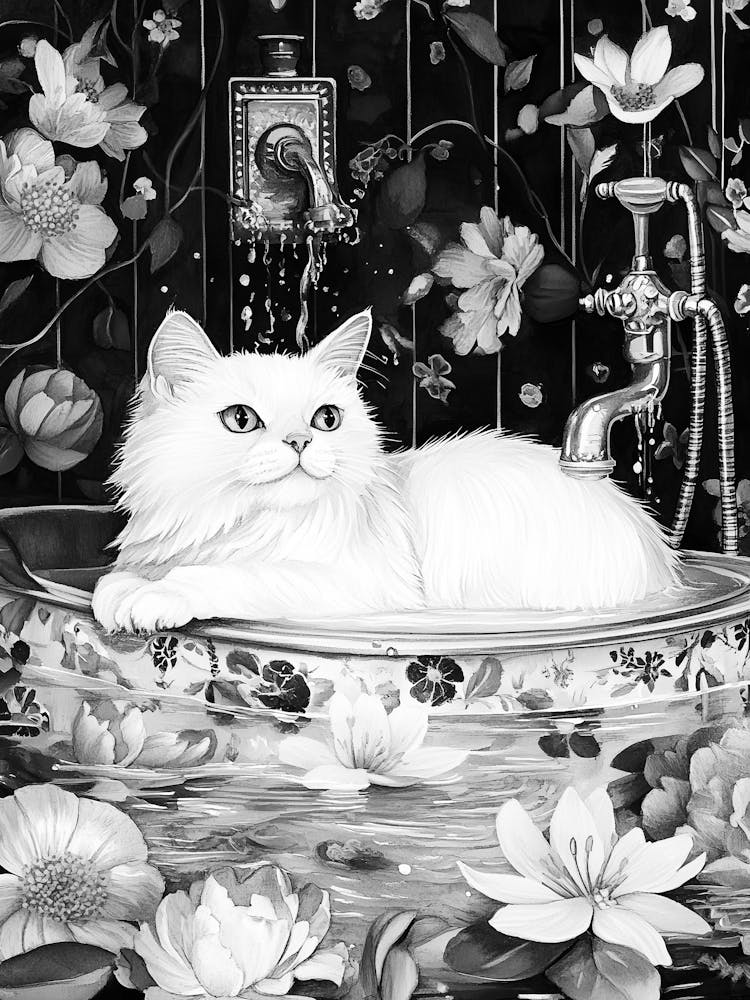 Cat In The Bath