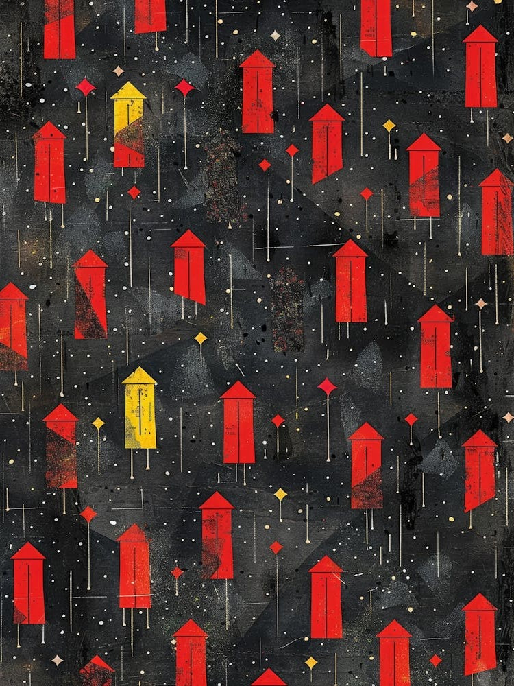 Red And Yellow Houses