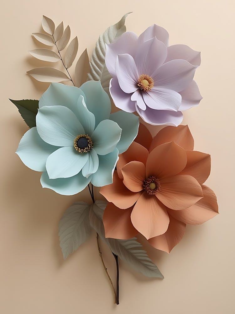 Minimalistische Botanische Blüte