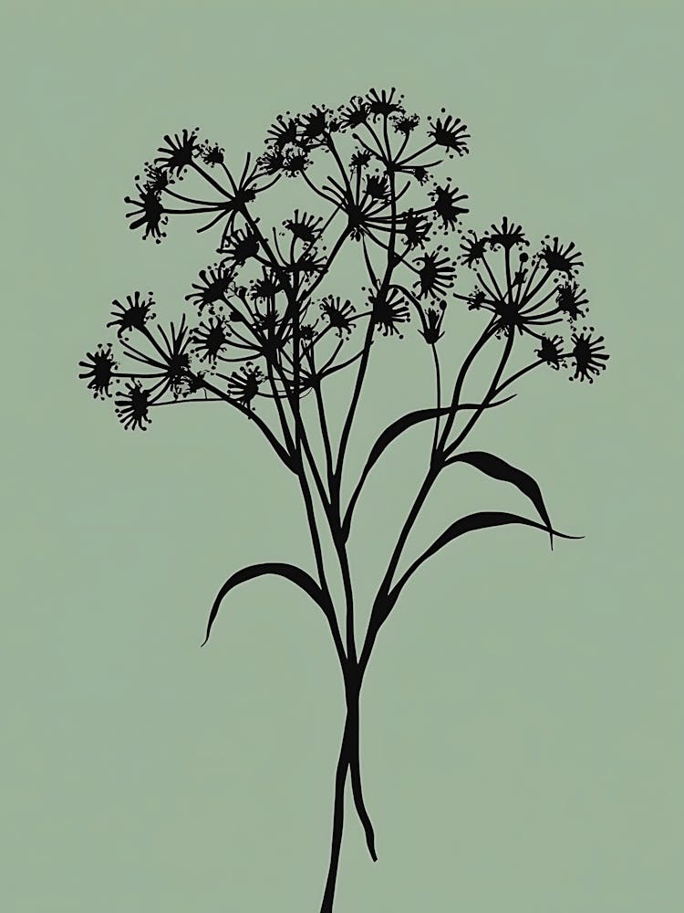 Minimalist Sage Leaf Pattern