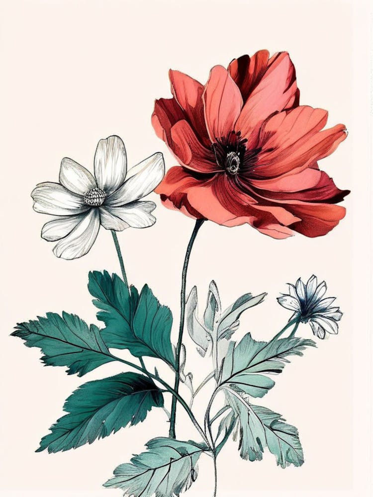 Red And White Flowers 3