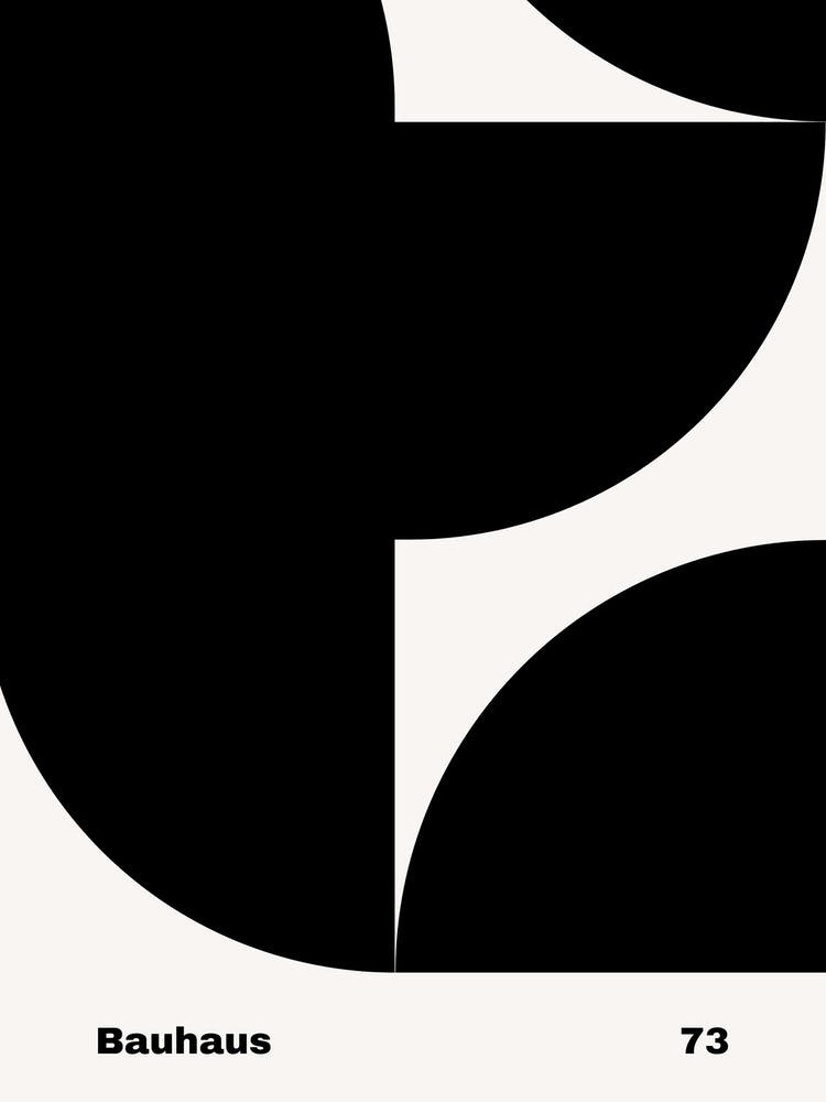 Geometric Bauhaus Poster B&W 73