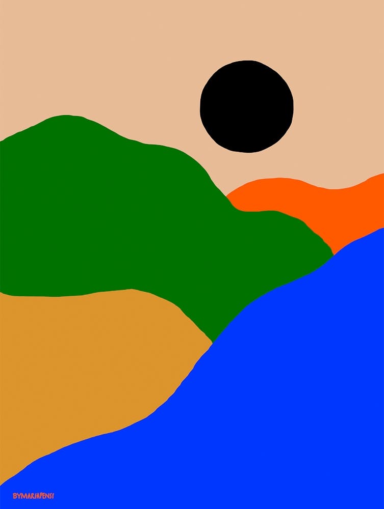 Mountain in blue 1