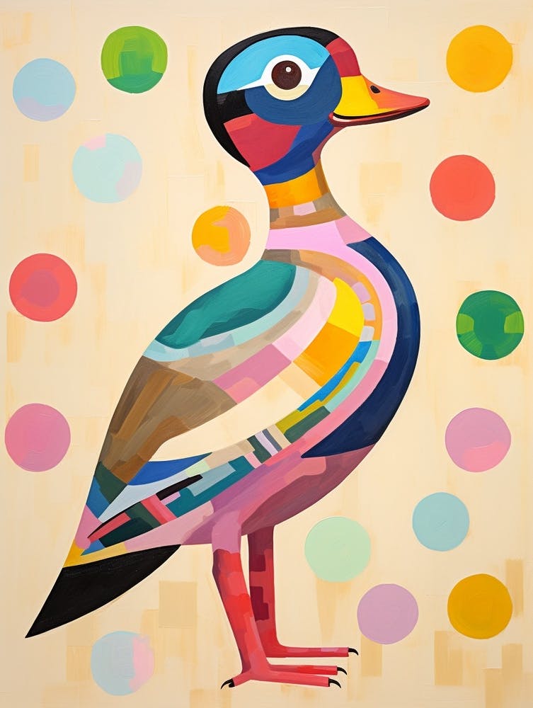 Pink Scandi Wood Duck 3