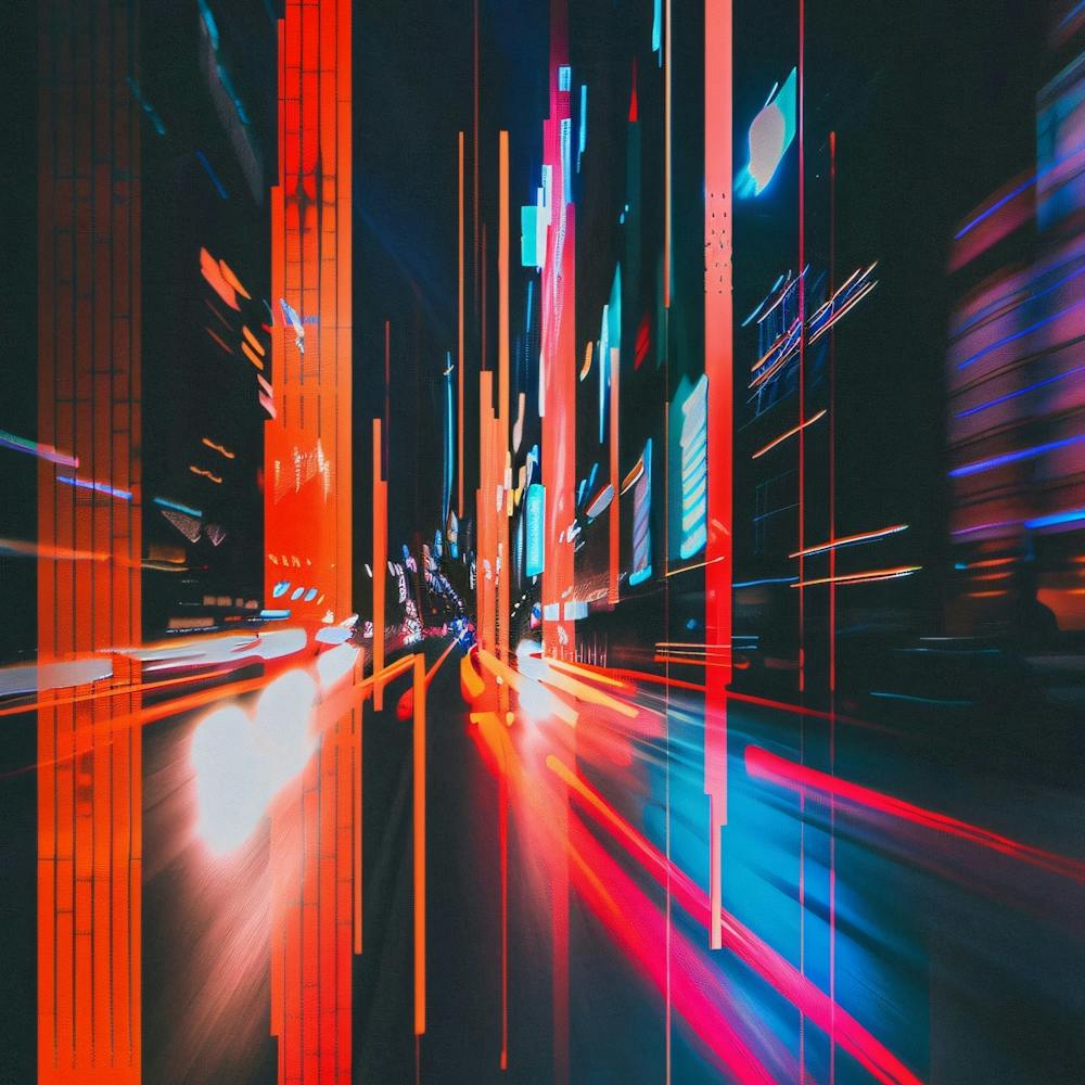 Abstract Blurred City Lights