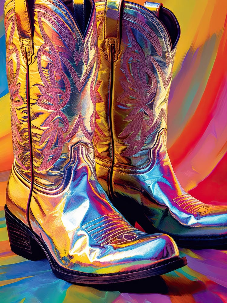Disco Fever Rainbow Cowboy Boots 0