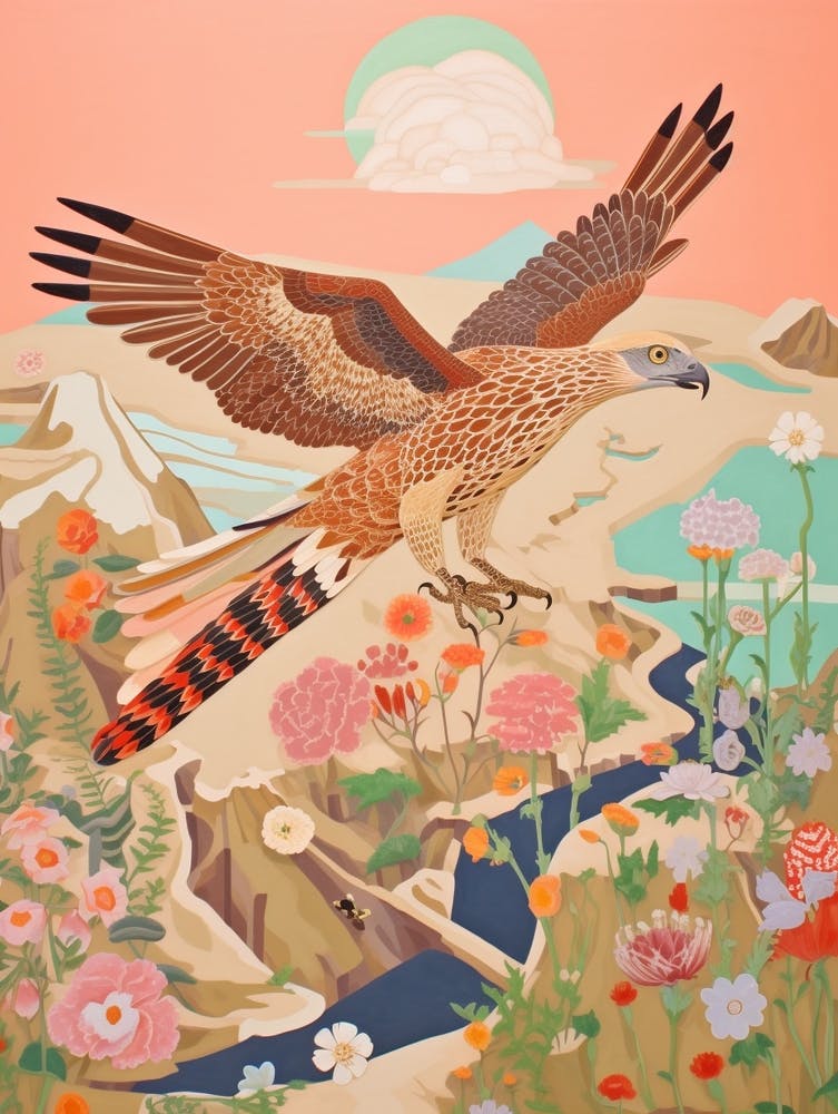 Maximalist Bird Painting Osprey 3
