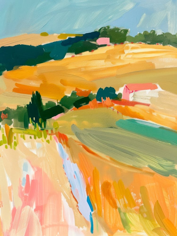 California Landscape. Bright Maximalist