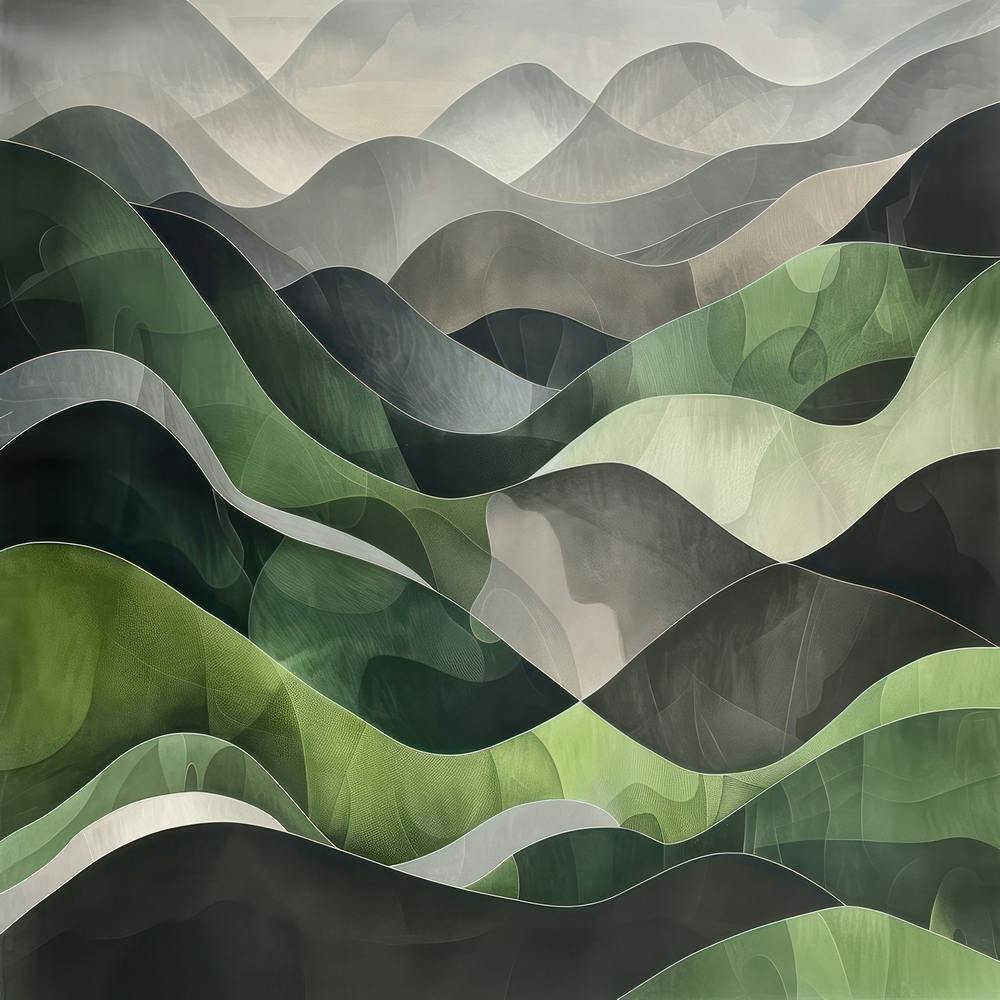 Japanese Watercolour Of Mount Haku 5