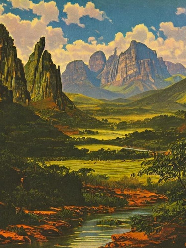 Canaima National Park 2 Venezuela Vintage Poster