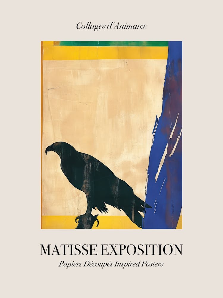Hawk 4 Matisse Inspired Exposition Animals Poster